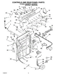 02 - Controls And Rear Panel Parts parts for Whirlpool Washer LSQ9650PG4 from AppliancePartsPros.com