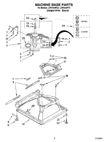 05 - Machine Base Parts parts for Whirlpool Washer LXR7244PQ3 from AppliancePartsPros.com