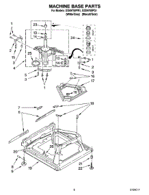 05 - Machine Base Parts parts for Whirlpool Washer GSX9750PW1 from AppliancePartsPros.com