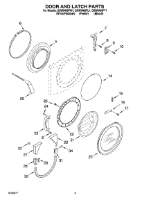 02 - Door And Latch Parts parts for Whirlpool Washer GHW9400PT1 from AppliancePartsPros.com