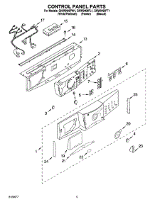 03 - Control Panel Parts parts for Whirlpool Washer GHW9400PW1 from AppliancePartsPros.com