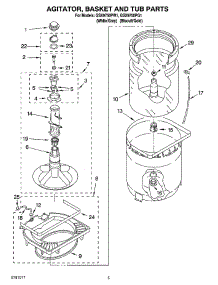 03 - Agitator, Basket And Tub Parts parts for Whirlpool Washer GSX9750PG1 from AppliancePartsPros.com