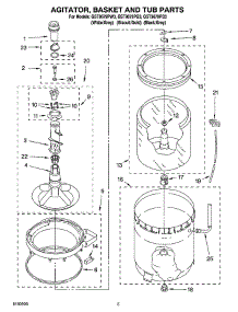03 - Agitator, Basket And Tub Parts parts for Whirlpool Washer GST9679PW3 from AppliancePartsPros.com