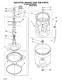 03 - Agitator, Basket And Tub Parts parts for Whirlpool Washer 3RLBR8543JQ3 from AppliancePartsPros.com