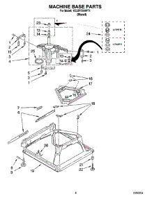05 - Machine Base Parts parts for Whirlpool Washer 1CLXR7244PT1 from AppliancePartsPros.com