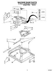 05 - Machine Base Parts parts for Whirlpool Washer 1CLSR9434PT1 from AppliancePartsPros.com