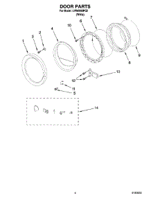 03 - Door Parts parts for Whirlpool Washer LHW0050PQ2 from AppliancePartsPros.com