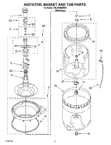 03 - Agitator, Basket And Tub Parts parts for Whirlpool Washer 7MLSC9000PW1 from AppliancePartsPros.com