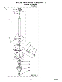 08 - Brake And Drive Tube Parts parts for Whirlpool Washer 7MLSC9000PW1 from AppliancePartsPros.com