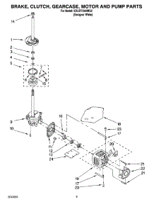 04 - Brake, Clutch, Gearcase, Motor And Pump Parts parts for Whirlpool Washer 2DLXR7244MQ2 from AppliancePartsPros.com