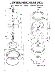 03 - Agitator, Basket And Tub Parts parts for Whirlpool Washer 7MLSR8534PT1 from AppliancePartsPros.com