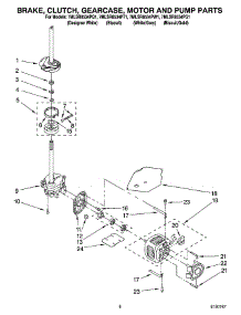 05 - Brake, Clutch, Gearcase, Motor And Pump Parts parts for Whirlpool Washer 7MLSR8534PT1 from AppliancePartsPros.com
