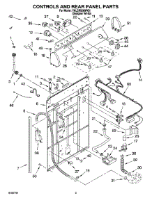 02 - Controls And Rear Panel Parts parts for Whirlpool Washer 7MLSR9500PQ1 from AppliancePartsPros.com