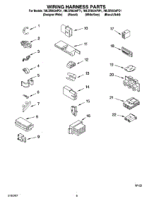 06 - Wiring Harness Parts parts for Whirlpool Washer 7MLSR8534PG1 from AppliancePartsPros.com