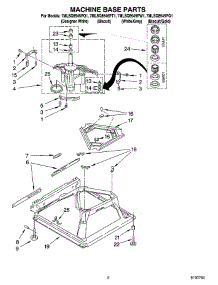 05 - Machine Base Parts parts for Whirlpool Washer 7MLSQ8545PQ1 from AppliancePartsPros.com