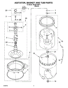 03 - Agitator, Basket And Tub Parts parts for Whirlpool Washer 7MLSE7534PT1 from AppliancePartsPros.com