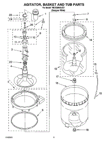 03 - Agitator, Basket And Tub Parts parts for Whirlpool Washer 7MLSQ8543JQ7 from AppliancePartsPros.com