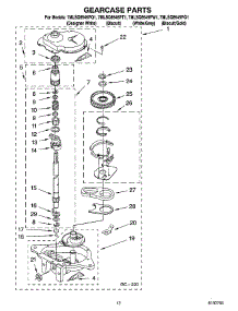 08 - Gearcase Parts parts for Whirlpool Washer 7MLSQ8545PG1 from AppliancePartsPros.com