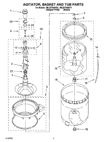 03 - Agitator, Basket And Tub Parts parts for Whirlpool Washer 7MLSF7600PT1 from AppliancePartsPros.com