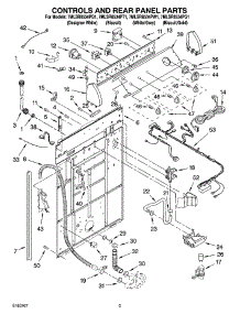 02 - Controls And Rear Panel Parts parts for Whirlpool Washer 7MLSR8534PQ1 from AppliancePartsPros.com