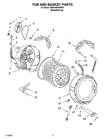 05 - Tub And Basket Parts parts for Whirlpool Washer 7MGHW9400PW0 from AppliancePartsPros.com
