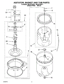 03 - Agitator, Basket And Tub Parts parts for Whirlpool Washer 7MLSR7533PQ1 from AppliancePartsPros.com
