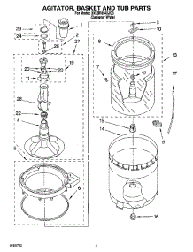 03 - Agitator, Basket And Tub Parts parts for Whirlpool Washer 3XLBR8543JQ3 from AppliancePartsPros.com