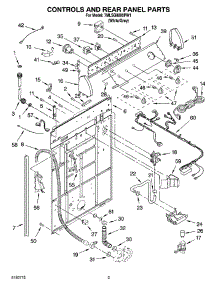 02 - Controls And Rear Panel Parts parts for Whirlpool Washer 7MLSQ8000PW1 from AppliancePartsPros.com