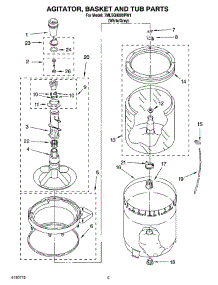 03 - Agitator, Basket And Tub Parts parts for Whirlpool Washer 7MLSQ8000PW1 from AppliancePartsPros.com