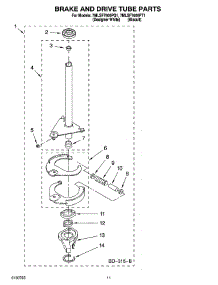 07 - Brake And Drive Tube Parts parts for Whirlpool Washer 7MLSF7600PQ1 from AppliancePartsPros.com