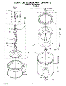03 - Agitator, Basket And Tub Parts parts for Whirlpool Washer 7MGST9679PW1 from AppliancePartsPros.com