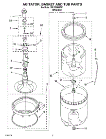 03 - Agitator, Basket And Tub Parts parts for Whirlpool Washer 7MLSD8900PW1 from AppliancePartsPros.com