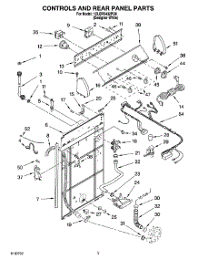 02 - Controls And Rear Panel Parts parts for Whirlpool Washer 1CLBR5432PQ0 from AppliancePartsPros.com