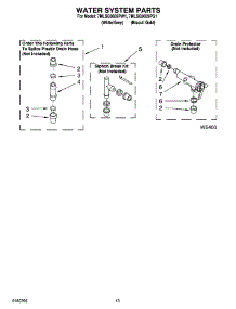 09 - Water System Parts parts for Whirlpool Washer 7MLSQ9659PW1 from AppliancePartsPros.com