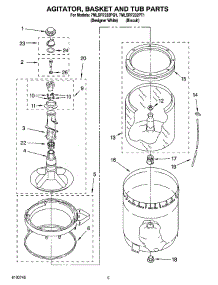 03 - Agitator, Basket And Tub Parts parts for Whirlpool Washer 7MLSR7232PQ1 from AppliancePartsPros.com