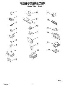06 - Wiring Harness Parts parts for Whirlpool Washer 7MLSR7232PQ1 from AppliancePartsPros.com