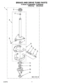 07 - Brake And Drive Tube Parts parts for Whirlpool Washer 1CLSQ9549PG0 from AppliancePartsPros.com