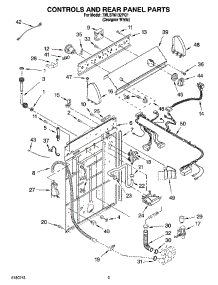 02 - Controls And Rear Panel Parts parts for Whirlpool Washer 7MLSR6132PQ1 from AppliancePartsPros.com
