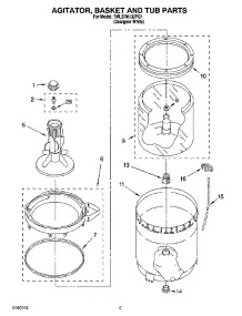 03 - Agitator, Basket And Tub Parts parts for Whirlpool Washer 7MLSR6132PQ1 from AppliancePartsPros.com