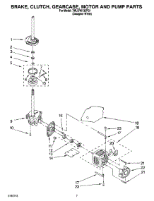 04 - Brake, Clutch, Gearcase, Motor And Pump Parts parts for Whirlpool Washer 7MLSR6132PQ1 from AppliancePartsPros.com