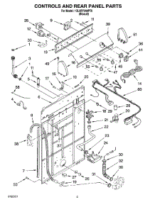 02 - Controls And Rear Panel Parts parts for Whirlpool Washer 1CLXR7244PT0 from AppliancePartsPros.com