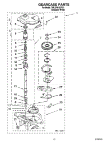08 - Gearcase Parts parts for Whirlpool Washer 7MLSR6132PQ1 from AppliancePartsPros.com