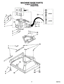 05 - Machine Base Parts parts for Whirlpool Washer 1CLSR7300PQ0 from AppliancePartsPros.com