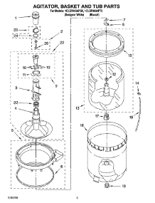 03 - Agitator, Basket And Tub Parts parts for Whirlpool Washer 1CLSR9434PT0 from AppliancePartsPros.com