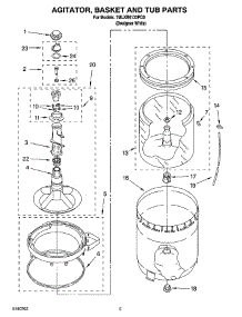 03 - Agitator, Basket And Tub Parts parts for Whirlpool Washer 7MLXR6133PQ0 from AppliancePartsPros.com