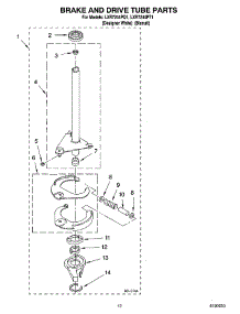 08 - Brake And Drive Tube Parts parts for Whirlpool Washer LXR7244PT1 from AppliancePartsPros.com