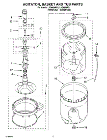 03 - Agitator, Basket And Tub Parts parts for Whirlpool Washer LSQ9659PG3 from AppliancePartsPros.com