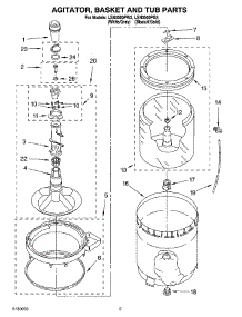 03 - Agitator, Basket And Tub Parts parts for Whirlpool Washer LSN3000PG3 from AppliancePartsPros.com