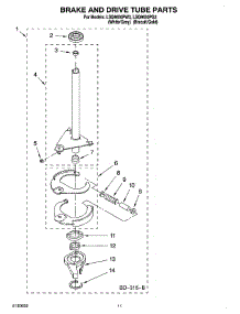 07 - Brake And Drive Tube Parts parts for Whirlpool Washer LSQ9650PG3 from AppliancePartsPros.com