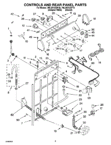 02 - Controls And Rear Panel Parts parts for Whirlpool Washer 7MLSR7533PT0 from AppliancePartsPros.com